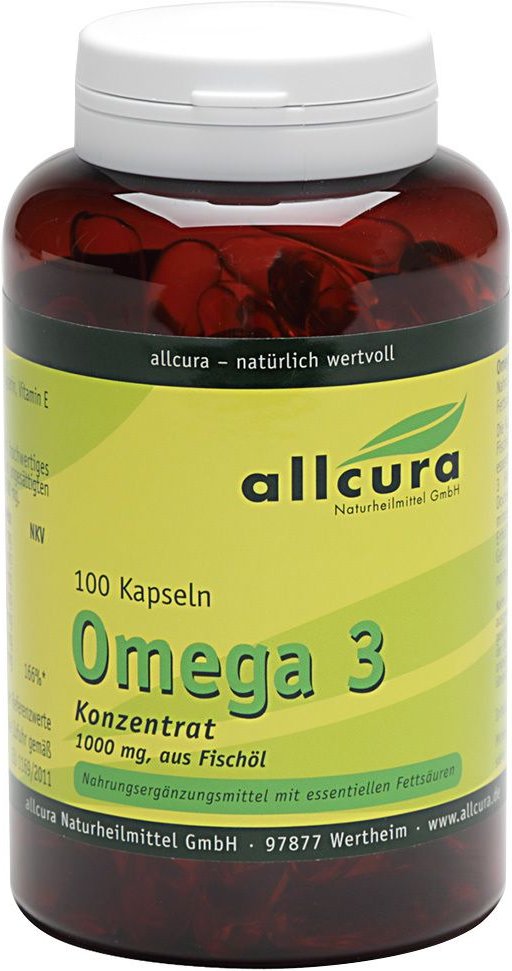 Omega-3 Konzentrat aus Fischöl 1000 mg Kapseln 100 St