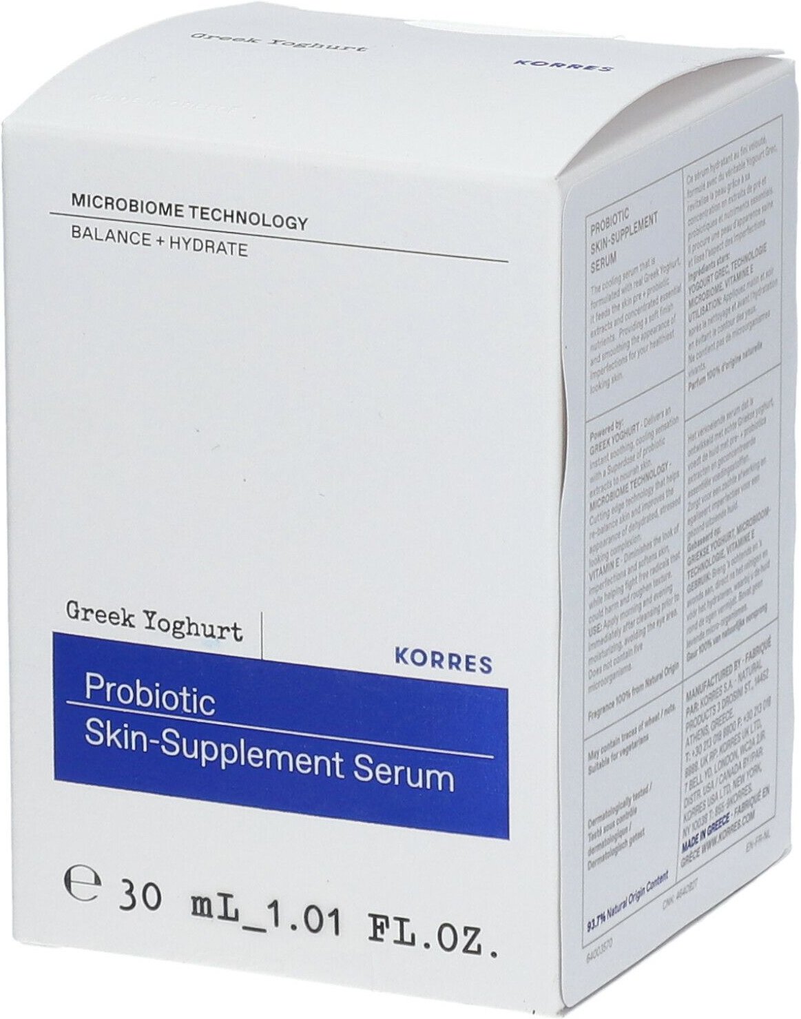 Korres Greek Yoghurt Probiotic Skin-Supplement Serum 30 ml Gel