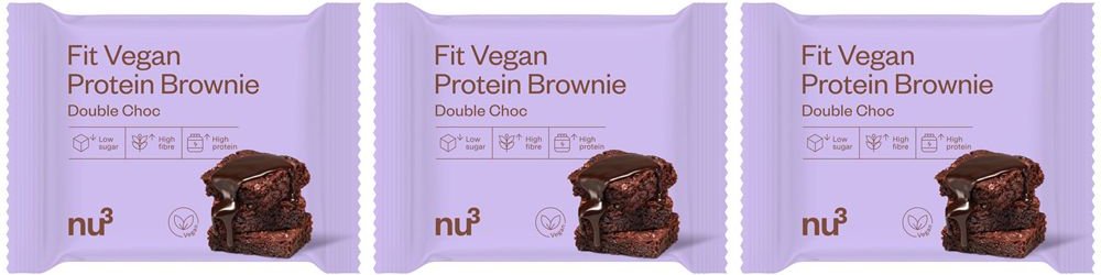 nu3 Fit Vegan Protein Brownie 3er-Pack 3x50 g Kombipackung