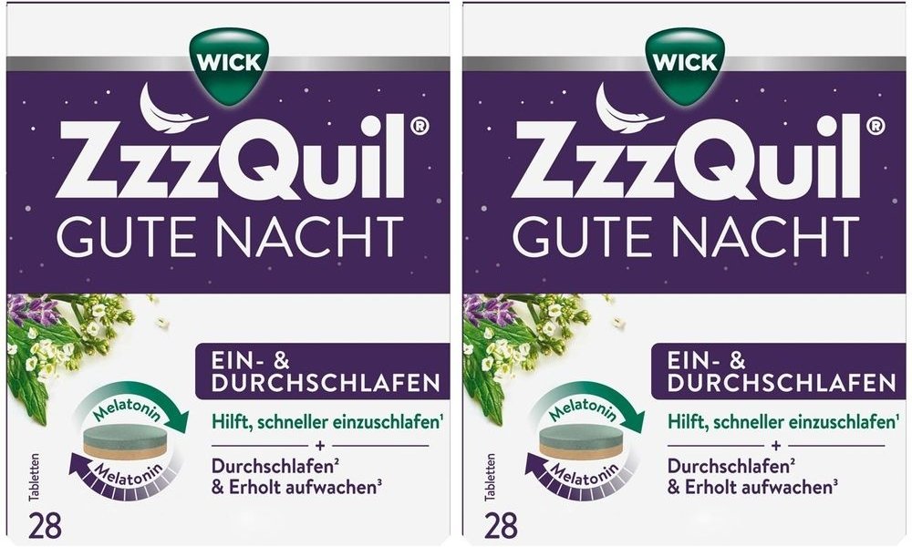 Wick ZzzQuil Gute Nacht Ein- und Durchschlafen TAB 2x 2x28 St Tabletten