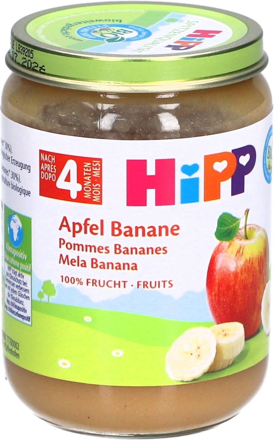 HiPP Apfel Banane, ab dem 4. Monat x4 4x190 g