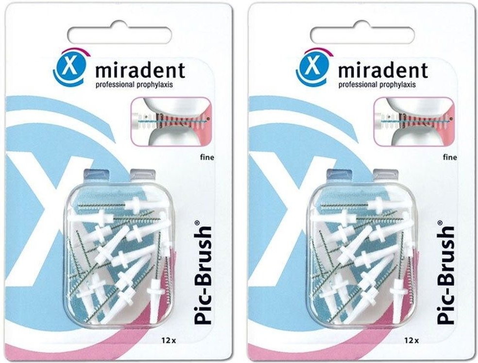 Miradent Picbeb Fein Wei12 x2 2x12 St Zahnbürste