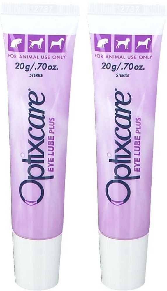 Optixcare Eye Luber plus für Katzen, Hunde und Pferde Doppelpack 2x20 g Creme