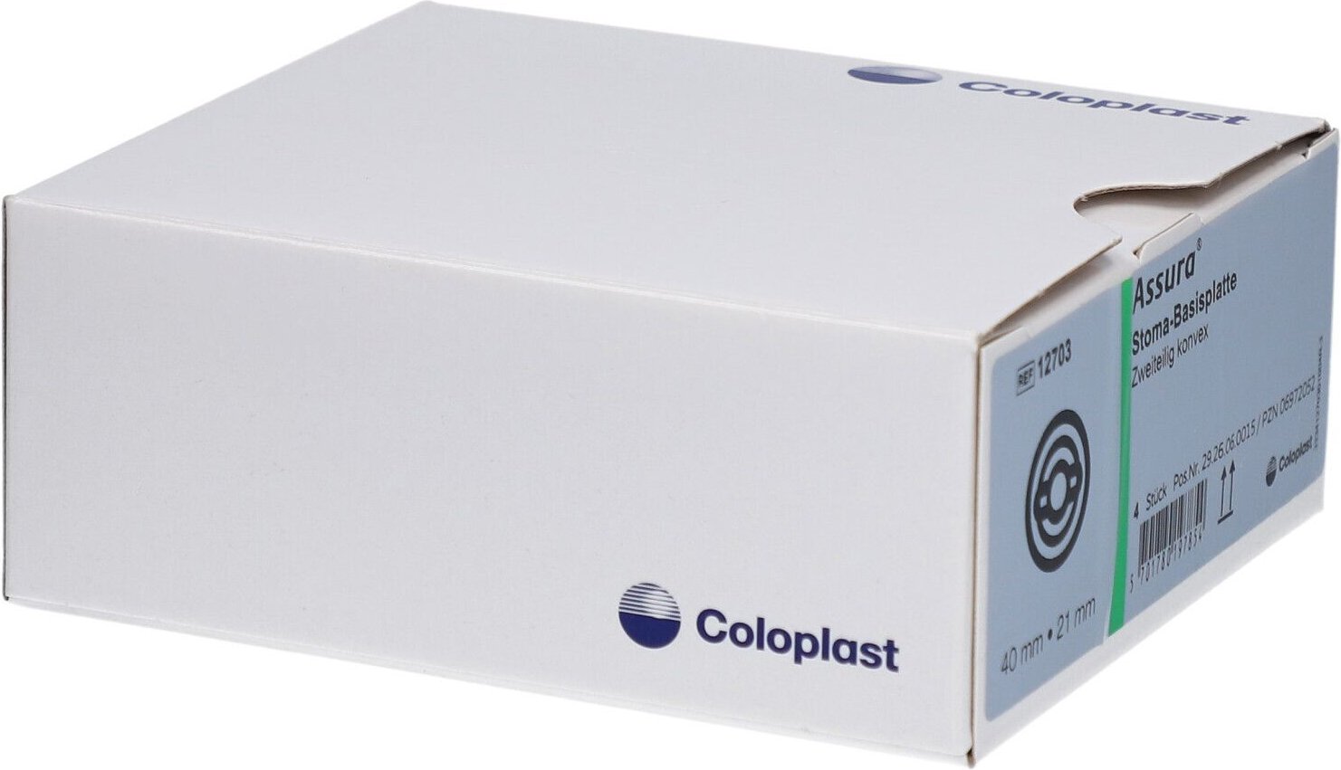 Assura Basisp.konvex Rr40 21mm m.Gürtelb. 4 St Basisplatte