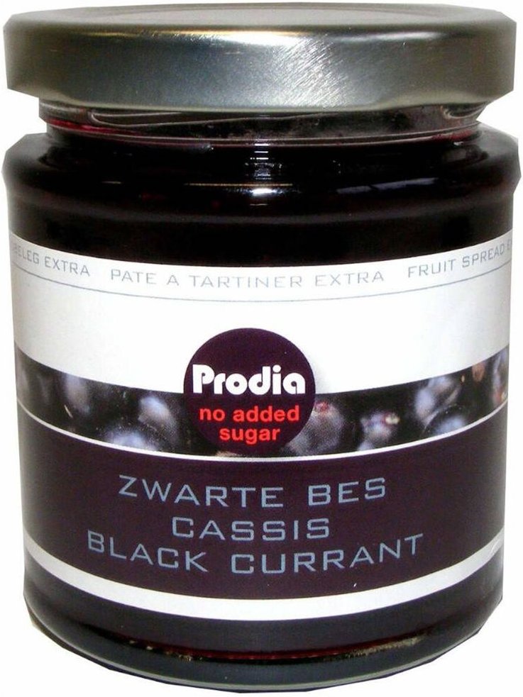 Prodia Broodbeleg Extra Zwarte Bes + Maltitol 215 g Sonstige