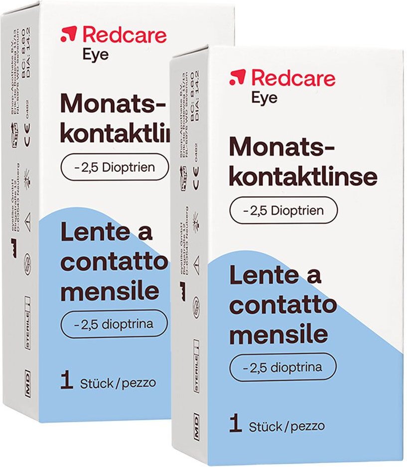 Redcare Monatslinse -2,5 Doppelpack 2x1 St Kontaktlinsen