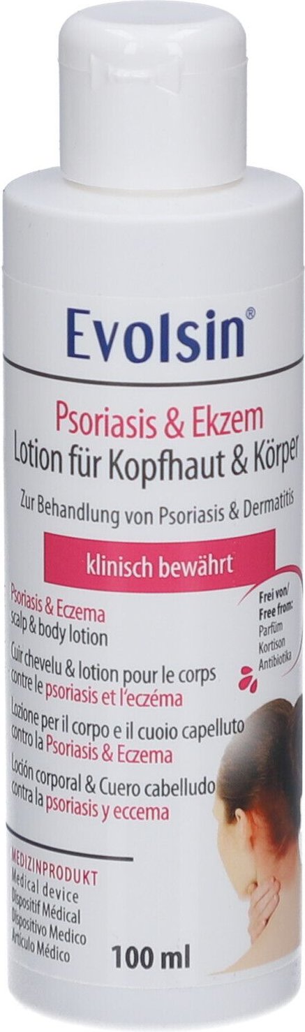 Evolsin Psoriasis & Ekzem Lotion Kopfhaut Körper 100 ml