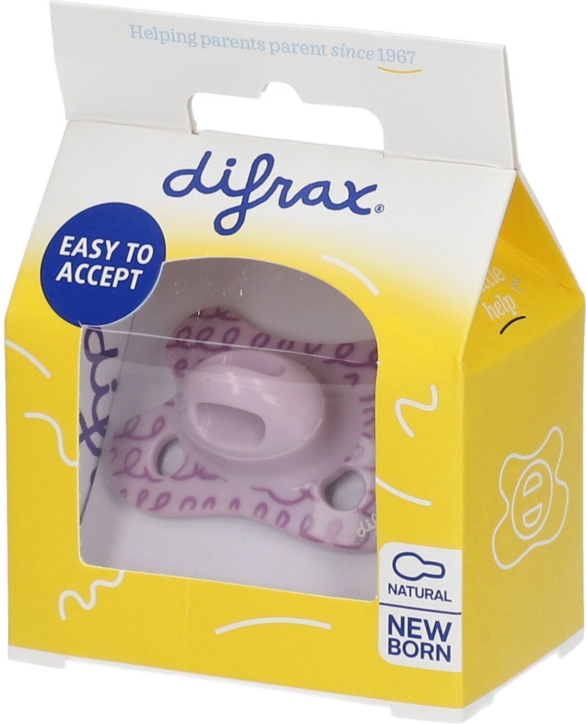 Difrax Fopspeen Natural Assortiment -2/+2M 1 St Schnuller