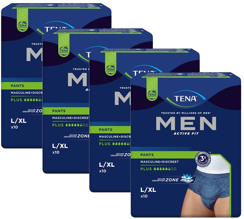 Tena MEN Act.Fit Inkontinenz Pants plus L/Xl blau 4x10 St Windeln
