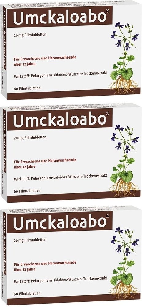 Umckaloabo 20 mg Filmtabletten 3x 3x60 St