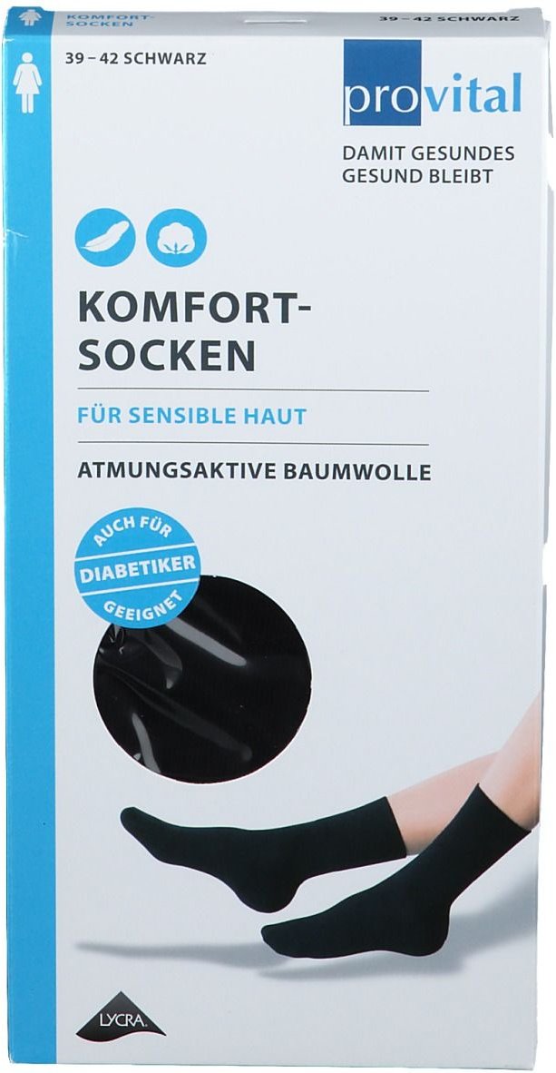 Provital Komfortsocken women Gr.39-42 schwarz 2 St Sonstige