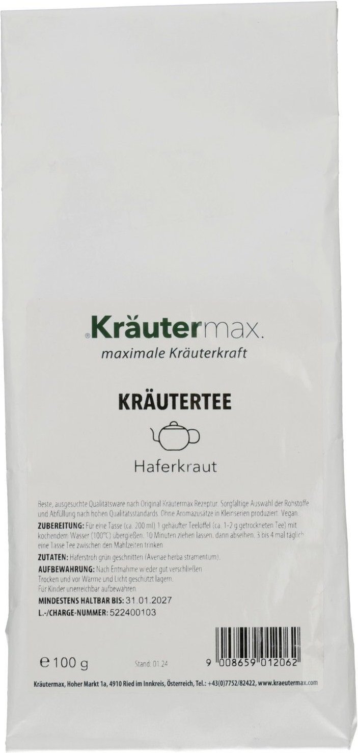 KR MAX TEE Haferstroh Gruen 100 g Tee