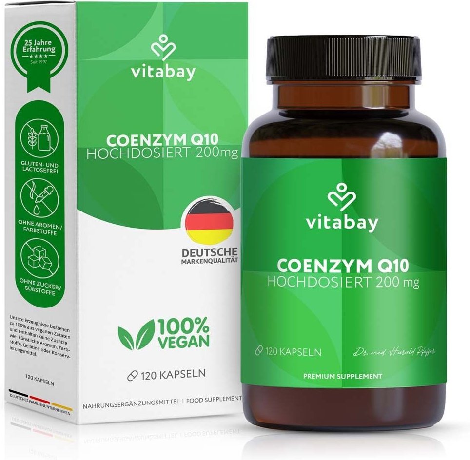 Coenzym Q10 Ubichinon Komplex 200 mg vegan Kapseln