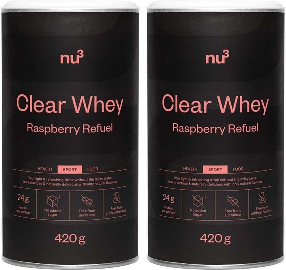 nu3 Clear Whey Raspberry Refuel Doppelpack 2x420 g Pulver