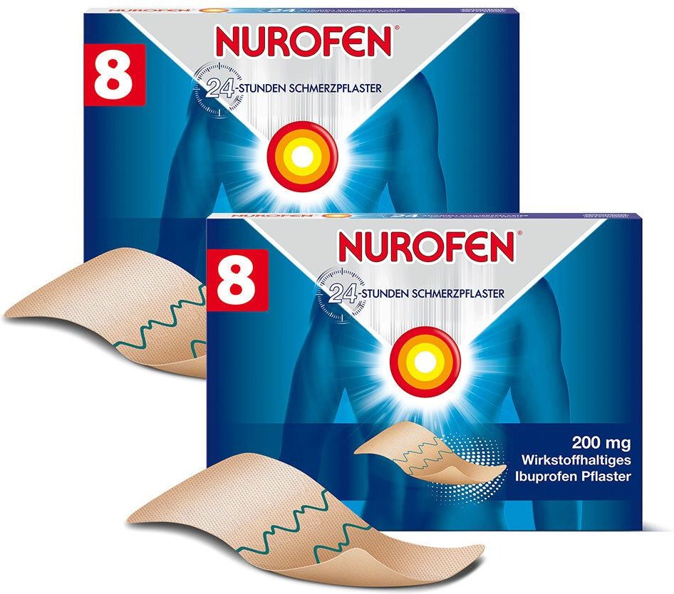 Nurofen 24-Stunden Schmerzpflaster 200 mg 2x 2x8 St Pflaster