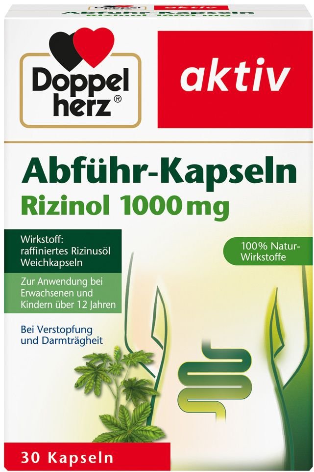 Doppelherz Abführ-Kapseln Rizinol 1.000 mg 30 St Kapseln