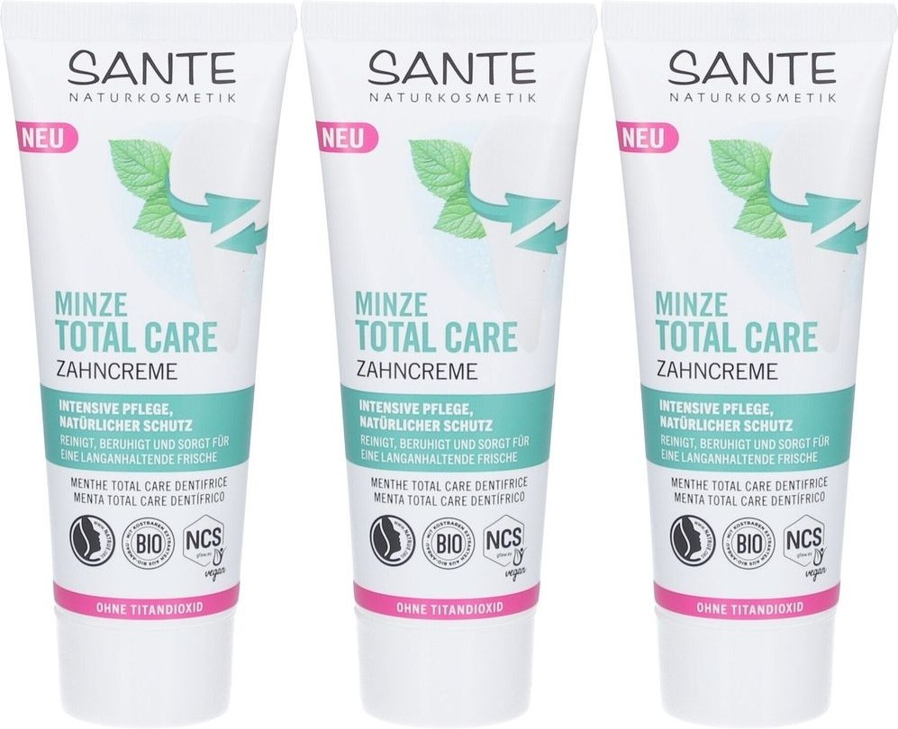 Sante Minze Total Care Zahncreme x3 3x75 ml