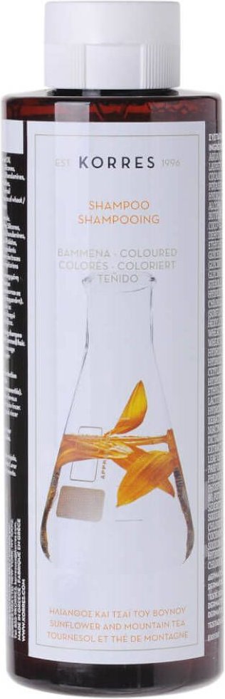 Korres Shampoo Zonnebloem & Bergthee ok Nlfrende 250 ml