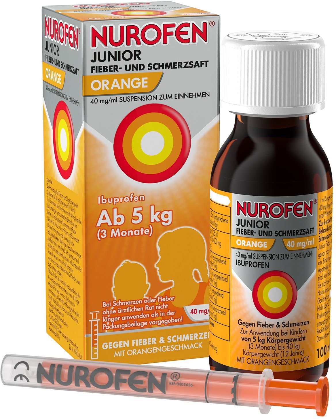 Thumbnail - NUROFEN Junior Fieber- und Schmerzsaft Erdbeer 40 mg/ml
