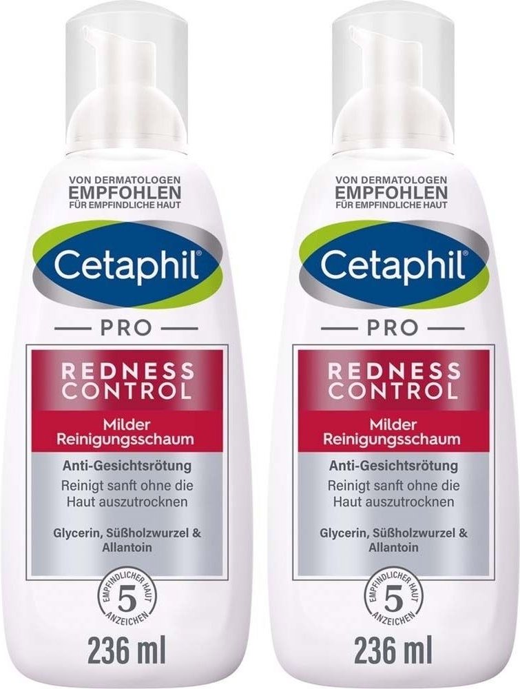 Cetaphil Redness Control milder Reinigungsschaum 2x 2x236 ml Schaum