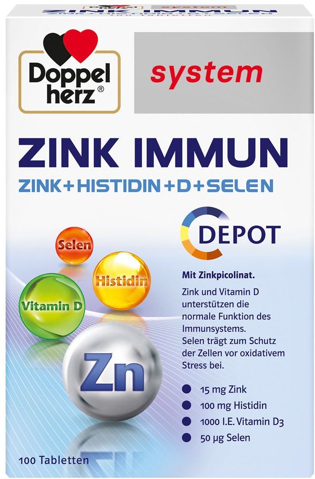 Doppelherz Zink Immun Depot system Tabletten 100 St