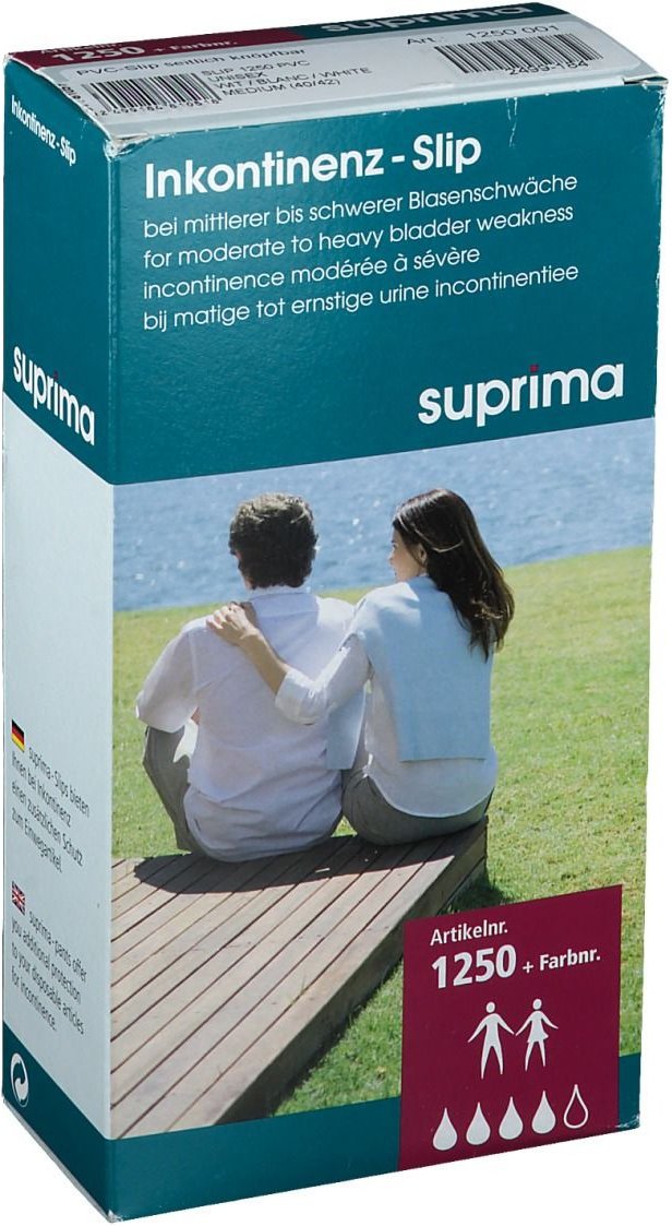 Bota Suprima 1250 Slip PVC Breed met Drukknopen PL Wit Medium 1 St Inkontinenzslip