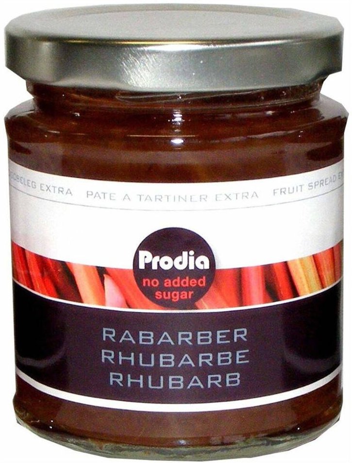 Prodia Broodbeleg Extra Rabarber + Maltitol 215 g Creme