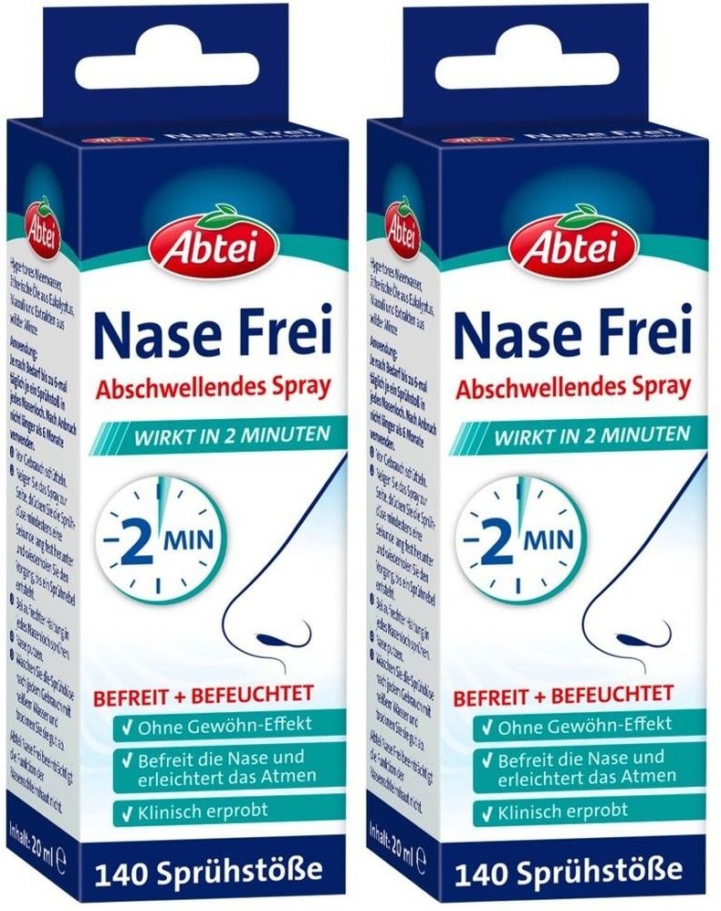 Abtei Nase Frei 2 min abschwellendes Spray 2x 2x20 ml