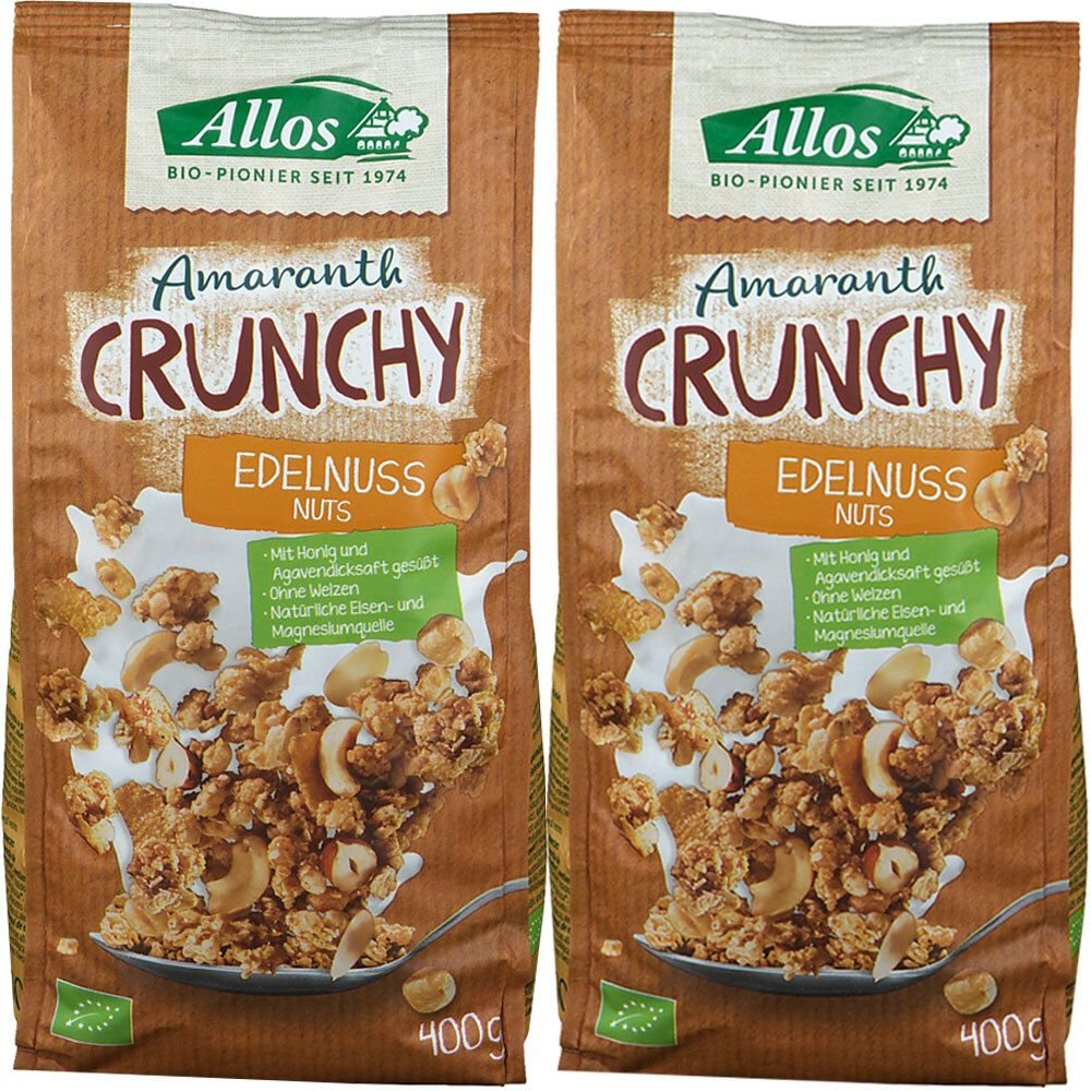 Allos Bio Amaranth Crunchy, Nuss 2x400 g Müsli