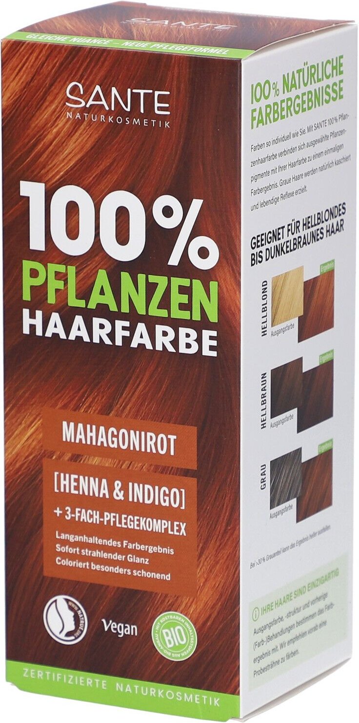 Thumbnail - 100% Pflanzenhaarfarbe mit 3-Fach Pflegekomplex mahagonirot 07 100 g Pulver