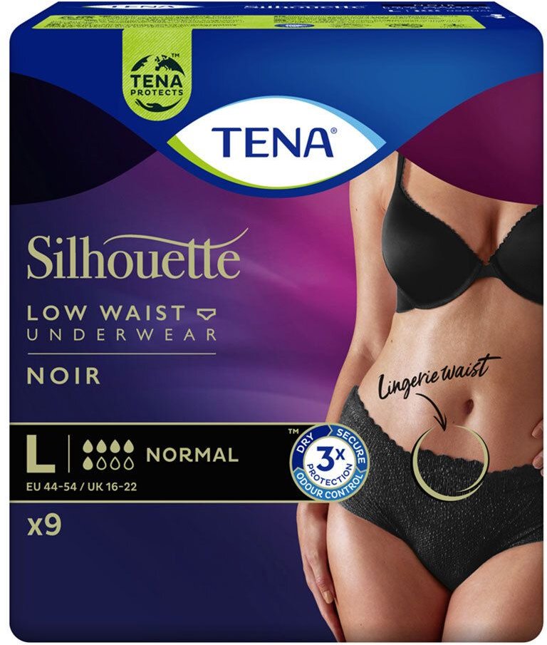 Tena Silhouette Normal L noir Inkontinenz Pants 9 St Einweghosen