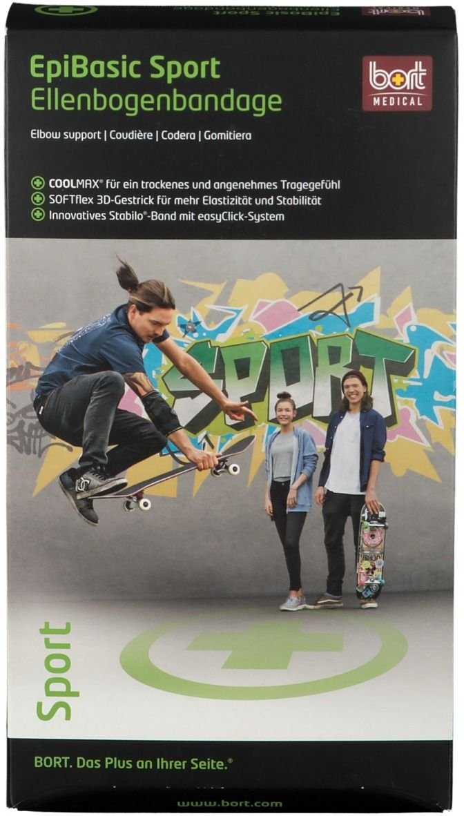 Bort EpiBasic Sport Bandage M schwarz 1 St Bandage(s)