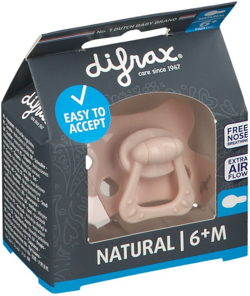 Difrax Fopspeen Blossom Natural 6 Maanden+ 1 St Schnuller