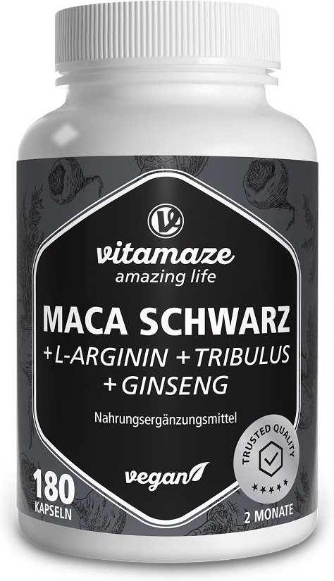 Maca SCHWARZ+Tribulus+Ginseng Komplex Kapseln 180 St