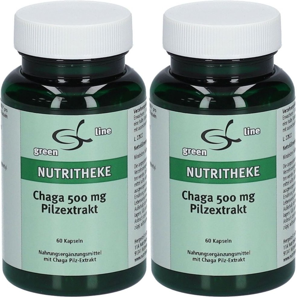 Chaga 500 mg Pilz Extrakt Kapseln 2x 2x60 St