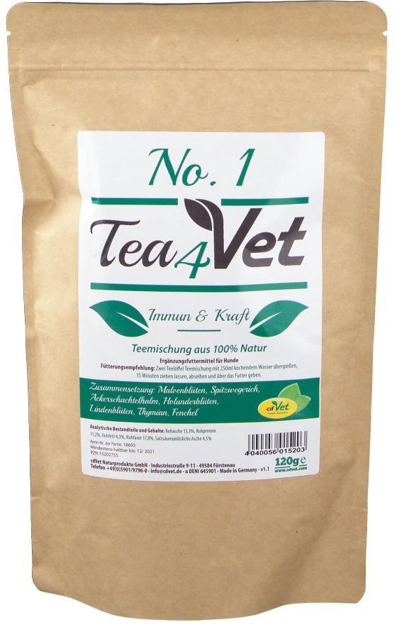 Tea4Vet No.1 Immun & Kraft Erg.Futterm.Tee f.Hunde 120 g Tee