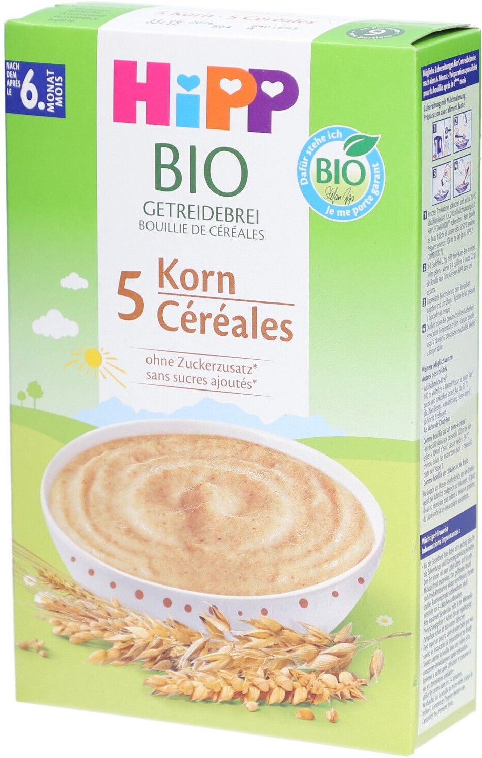 Hipp Bio Getreidebrei 5-Korn ungesüßt 200 g