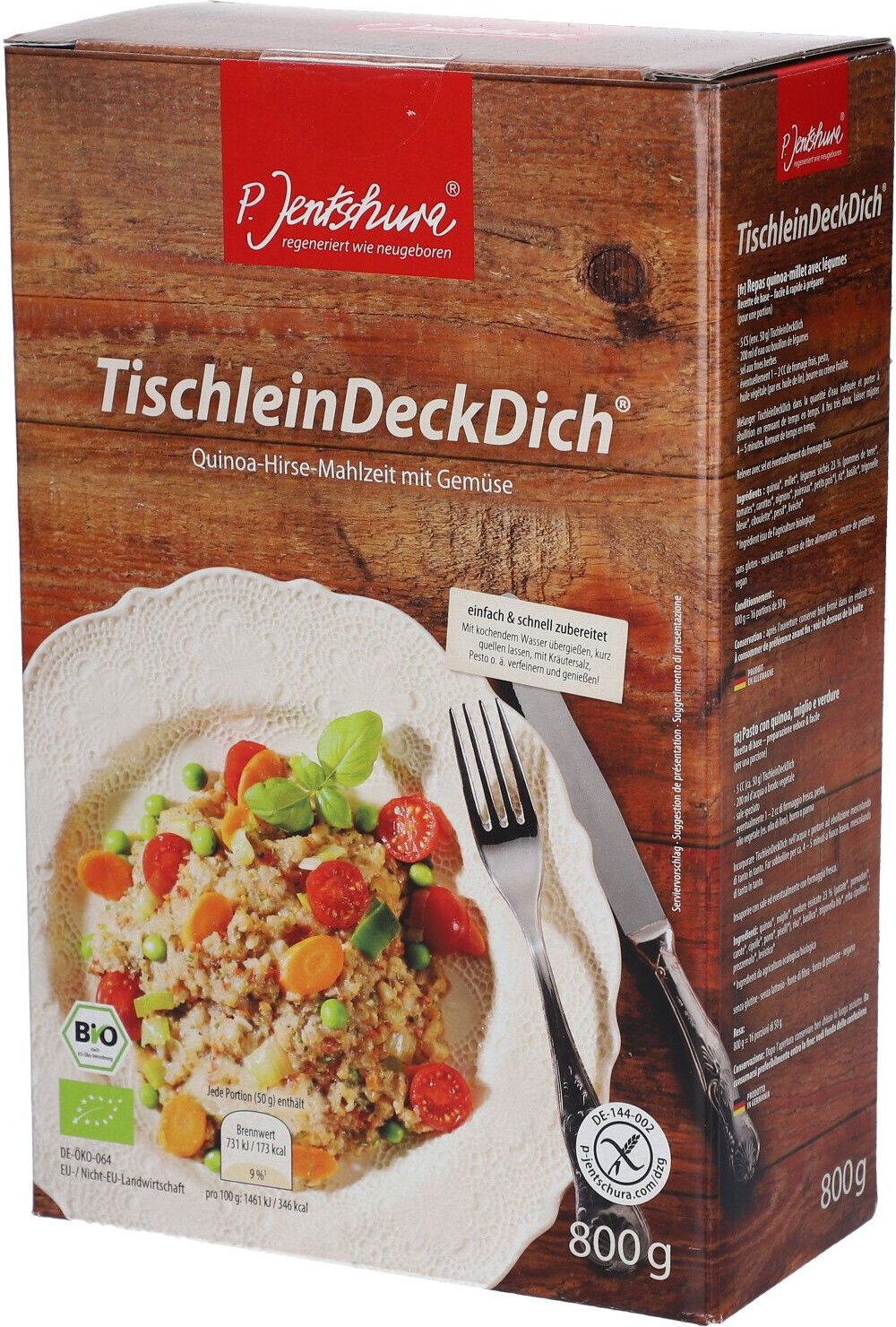 P. Jentschura Bio TischleinDeckDich, Quinoa-Hirse 800 g