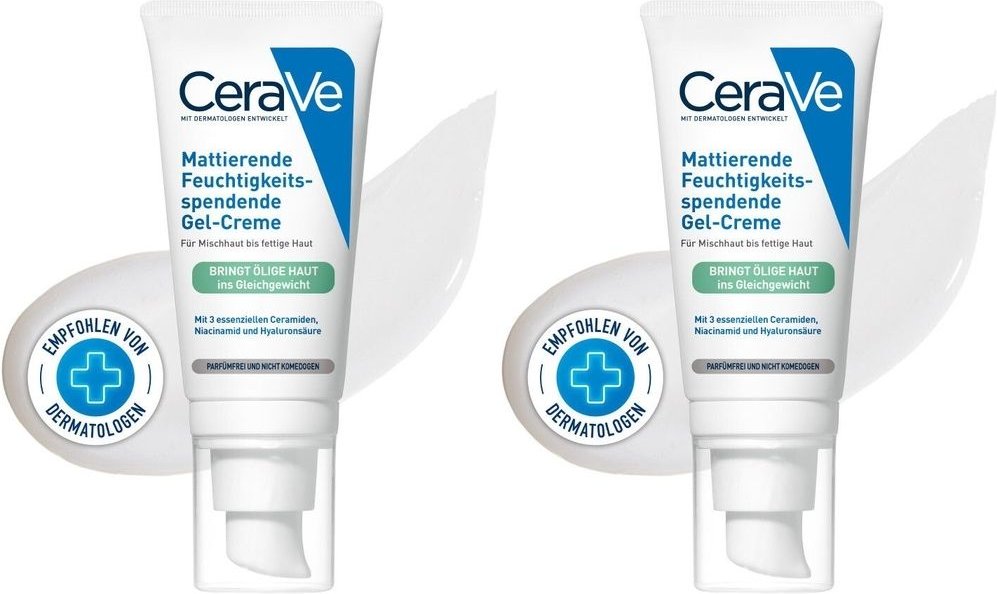 Cerave feuchtigkeitsspendende Gel-Creme matt 2x 2x52 ml Creme
