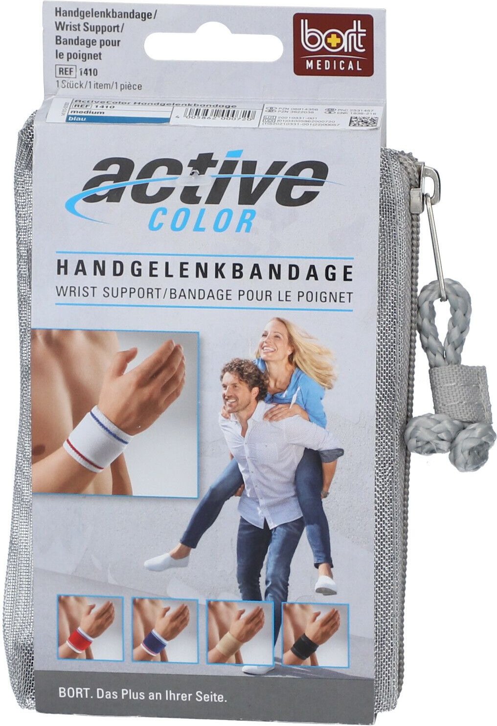 Bort ActiveColor Handgelenkbandage M blau 1 St Bandage(s)