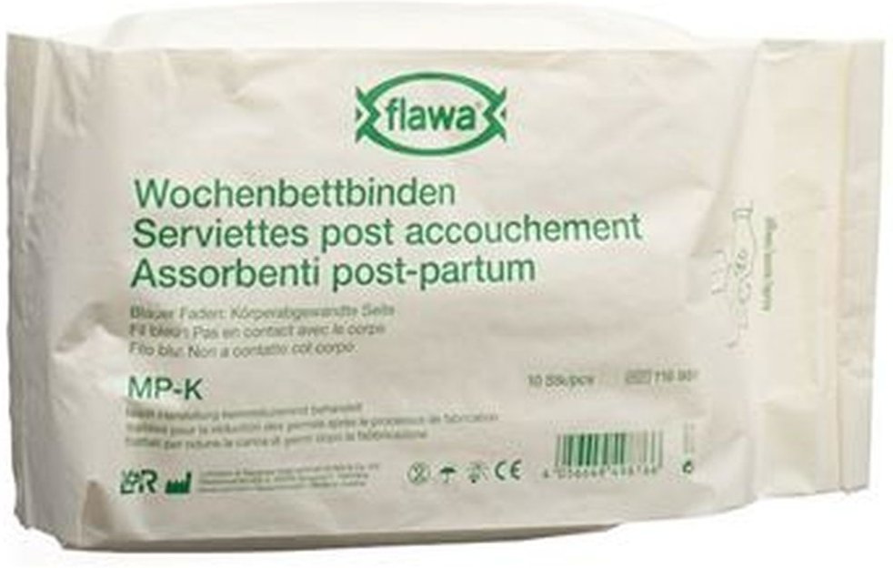 Flawa Wochenbettbinden Mp-K keimreduziert 10 Stk St Bandage(s)
