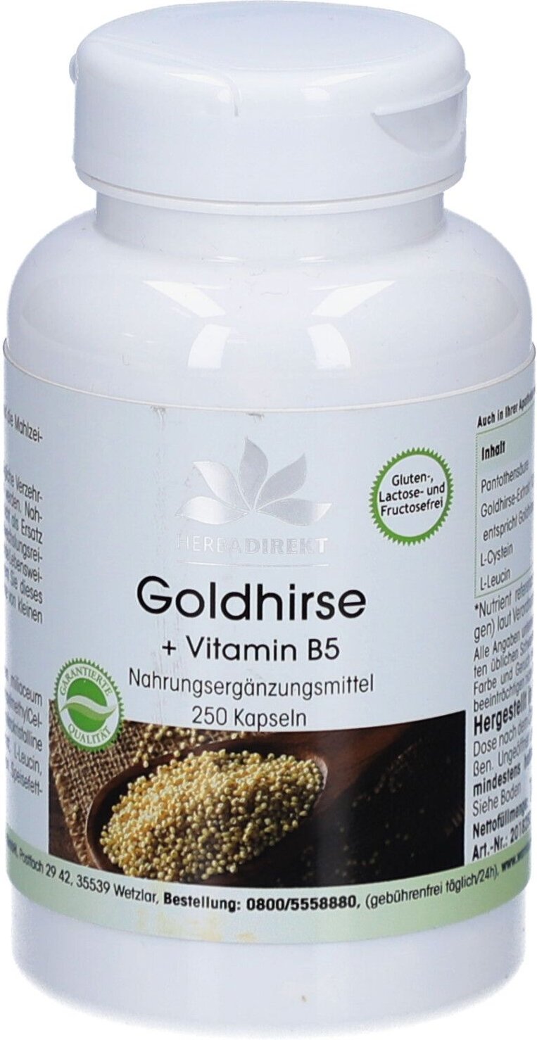 GOLDHIRSE+Vitamin B5 Kapseln 250 St