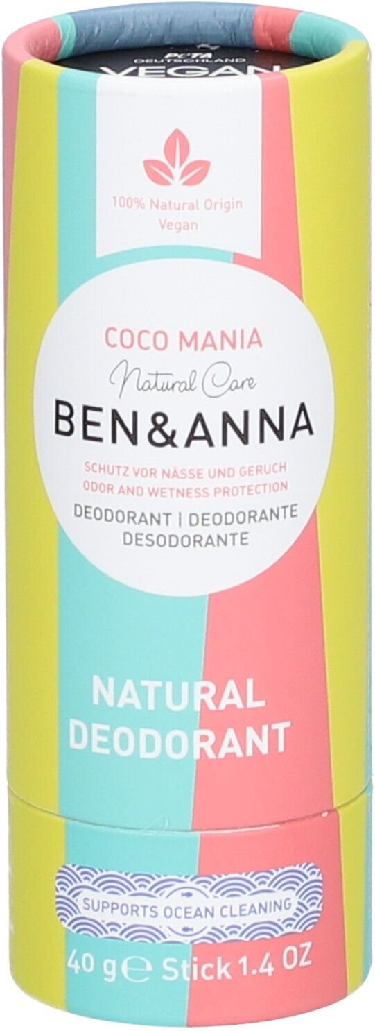 Ben & Anna Natural Deodorant Papertube Coco Mania 40 g Stifte