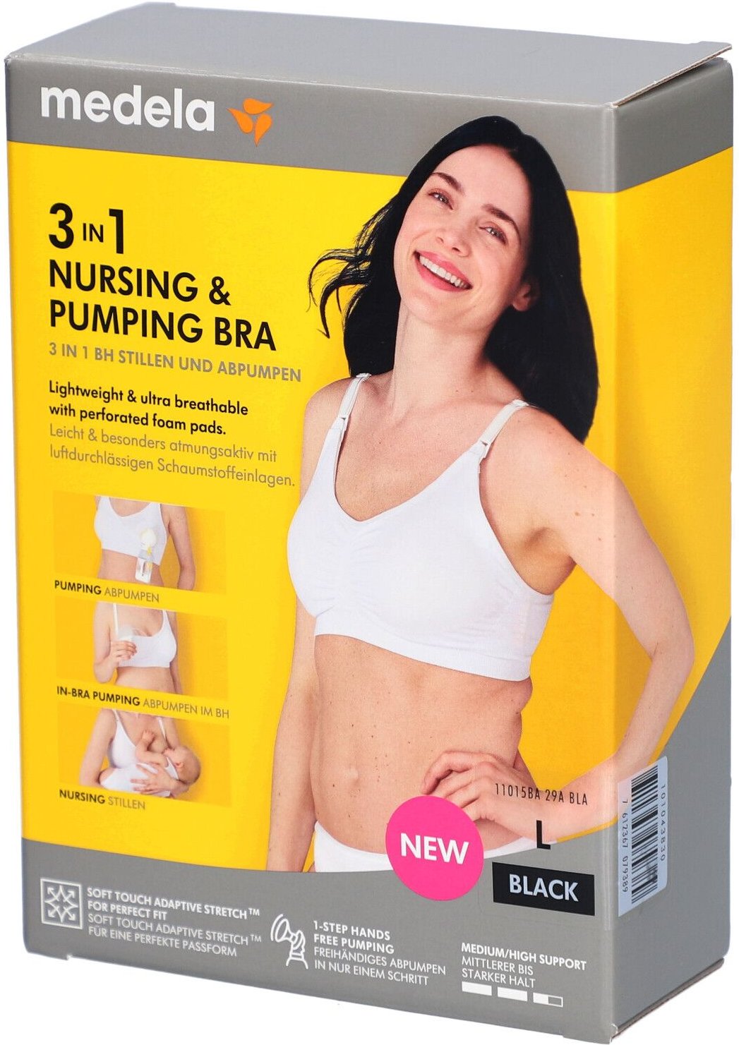 Medela 3in1 nursing & pumping BH L schwarz 1 St Bustier
