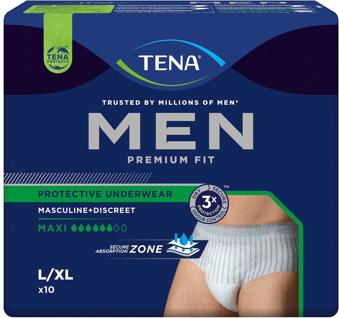Tena MEN Premium Fit Inkontinenz Pants maxi L/Xl 4x10 St Windeln