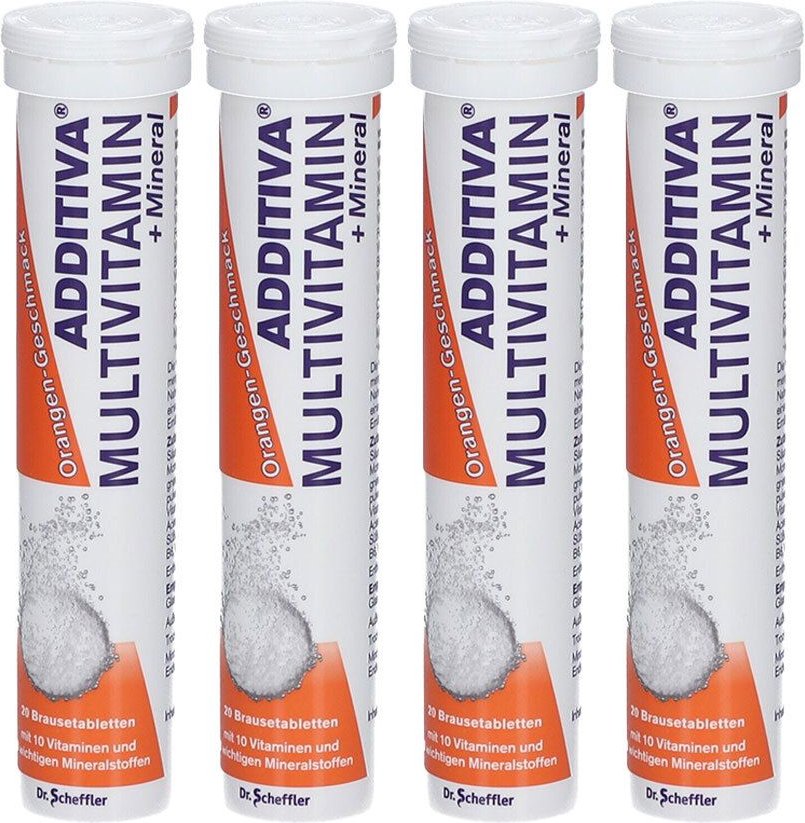 Additiva Multivit.+Mineral Orange R Brausetabl. 4x 4x20 St Brausetabletten