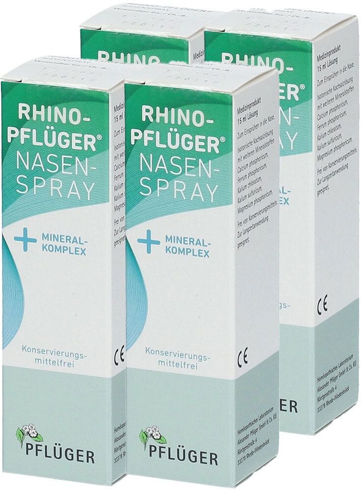 Rhino-Pflüger Nasenspray + Mineralkomplex x4 4x15 ml