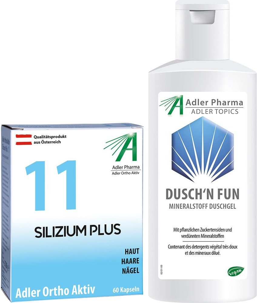 Adler Ortho Aktiv Kapseln Nr.11 + Dusch'n FUN Mineralstoff Duschgel 1 St Set