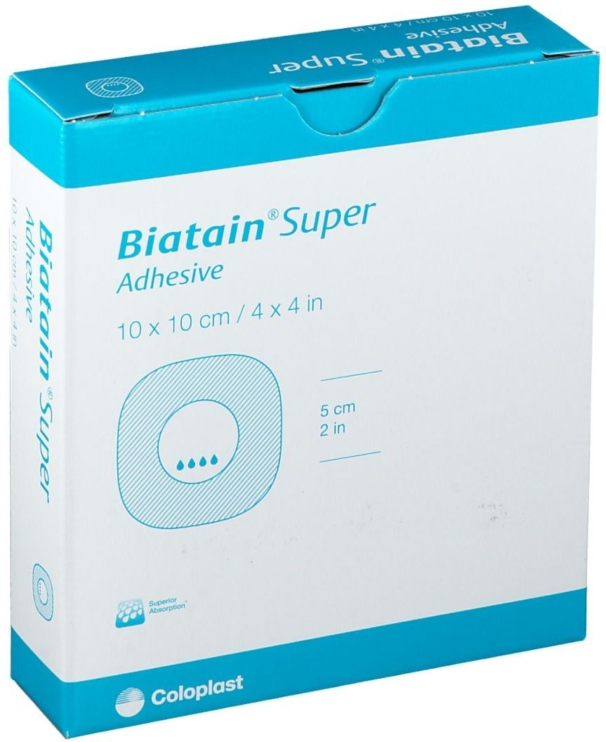 Biatain Super selbst-haftend Superabs.10x10 cm 10 St Verband