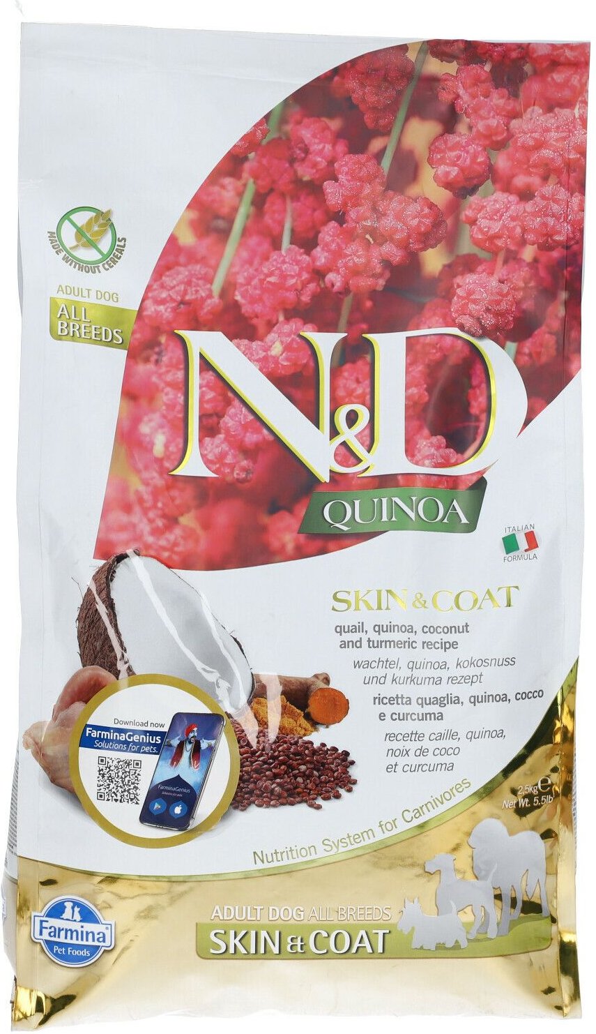 N&D Q CAN Sk&Co Quail AD 2,5Kg 2500 g Futter